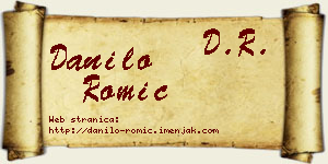 Danilo Romić vizit kartica